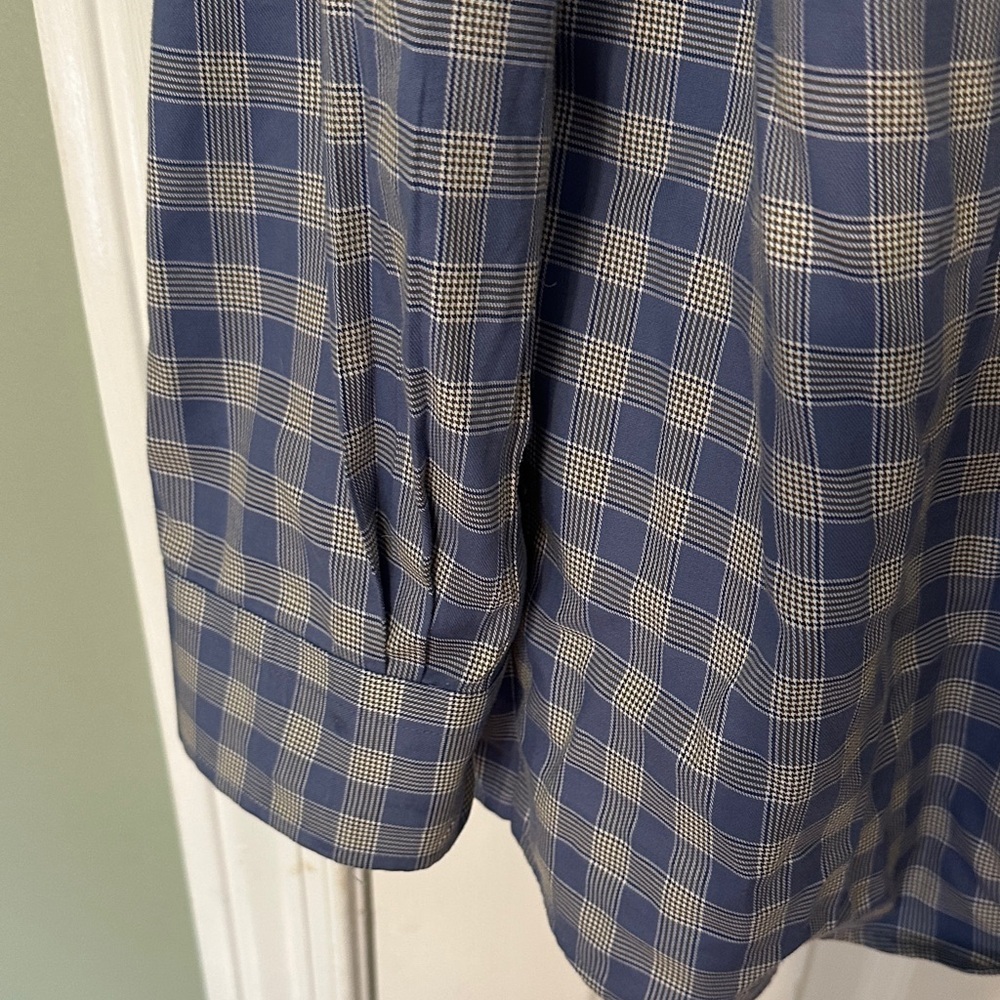 Jos. A. Bank Blue and White Plaid Shirt - Picture 5 of 5